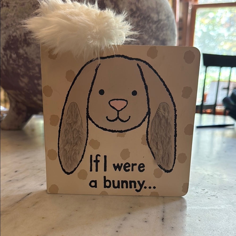 Jellycat Bunny Board Book with Fluffy Tail